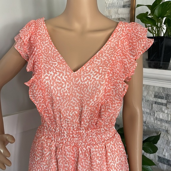 Express Sleeveless Ruffle V-Neck Romper Sz XXS - Picture 2 of 9